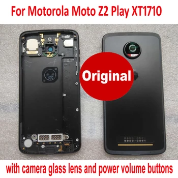 Оригинальная Новая Задняя Крышка Батарейного Отсека, Дверца Корпуса, Задняя Крышка, Средняя Рамка с Кнопками + Разъем для наушников Для Motorola Moto Z2 Play XT1710