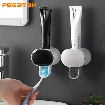 Автоматический дозатор зубной пасты, аксессуары для ванной Комнаты, Дозатор зубной пасты для домашней ванной, Держатель зубной щетки, Принадлежности для ванной комнаты